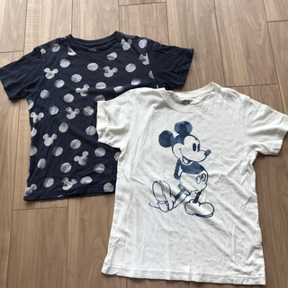 ユニクロ(UNIQLO)のユニクロ　キッズ　ミッキーTシャツ　２枚セット　130(Tシャツ/カットソー)