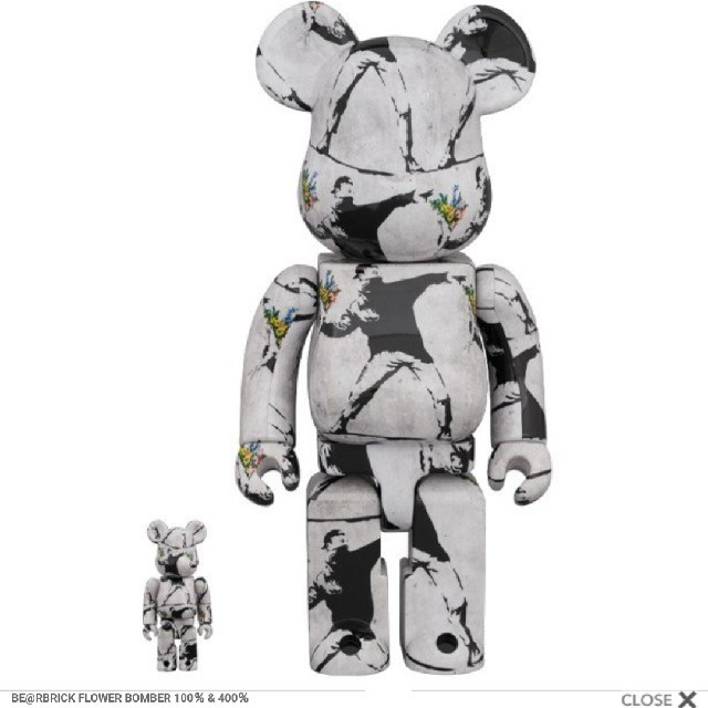 BE@RBRICK FLOWER BOMBER 100％ 400％ バンクシー