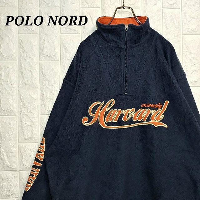 POLO NORD ハーバード カレッジ ビンテージ ハーフジップフリース 刺繍 メンズのジャケット/アウター(その他)の商品写真