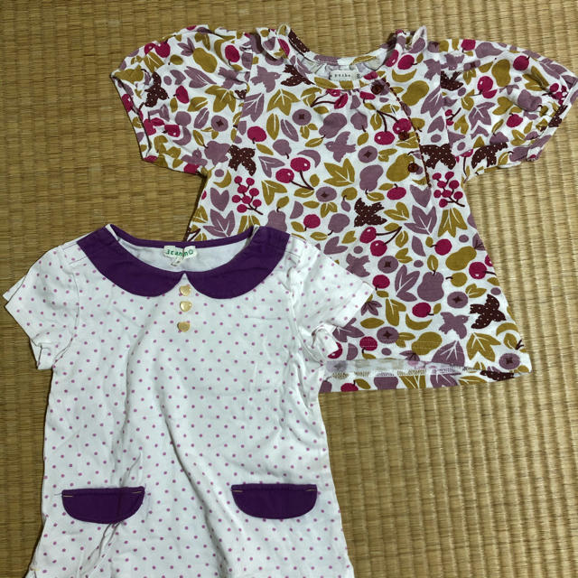 3can4on(サンカンシオン)の女児 100㎝　Tシャツ　2枚セット キッズ/ベビー/マタニティのキッズ服女の子用(90cm~)(Tシャツ/カットソー)の商品写真