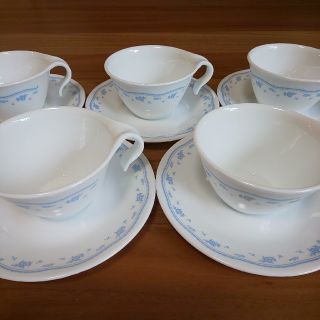 コレール(CORELLE)の【未使用保管】コレール  モーニングブルー　5p(グラス/カップ)