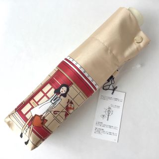 DAKS - ダックス 折りたたみ傘 街柄 新品 ベージュ ミニ傘 タウン 女性