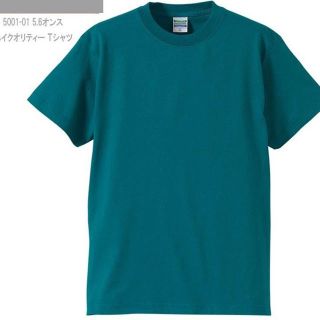 5.6ozハイクオリティーオーパーサイズTシャツ　ターコイズブルー XXL(Tシャツ/カットソー(半袖/袖なし))