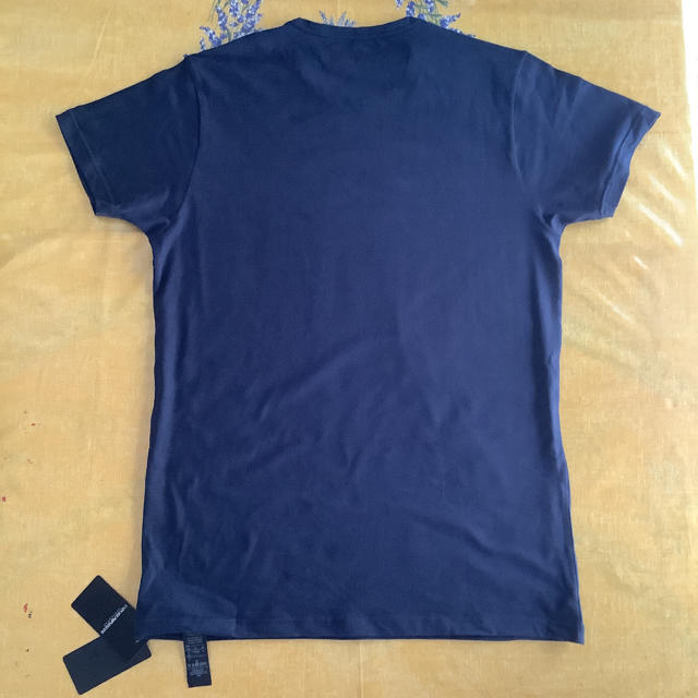 Emporio Armani(エンポリオアルマーニ)の新品タグ付!エンポリオ・アルマーニ ダークネイビー クルーネックTシャツ M メンズのトップス(Tシャツ/カットソー(半袖/袖なし))の商品写真