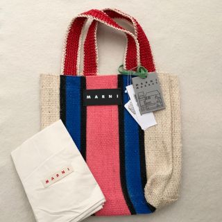 マルニ(Marni)の新品　マルニ　ストーンマーケット　カナパバッグ　MARNI ストライプ(トートバッグ)