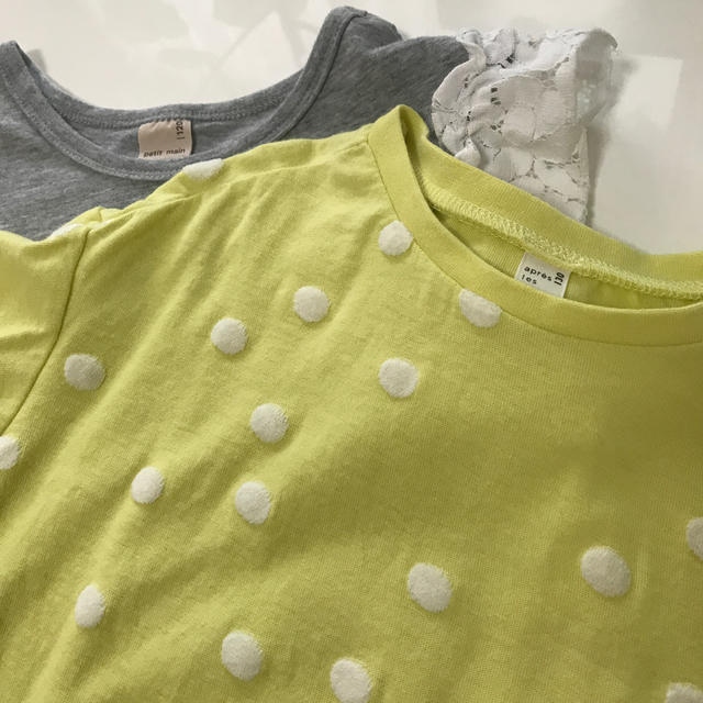 petit main(プティマイン)のpetit   main 他　トップス３枚セット キッズ/ベビー/マタニティのキッズ服女の子用(90cm~)(Tシャツ/カットソー)の商品写真