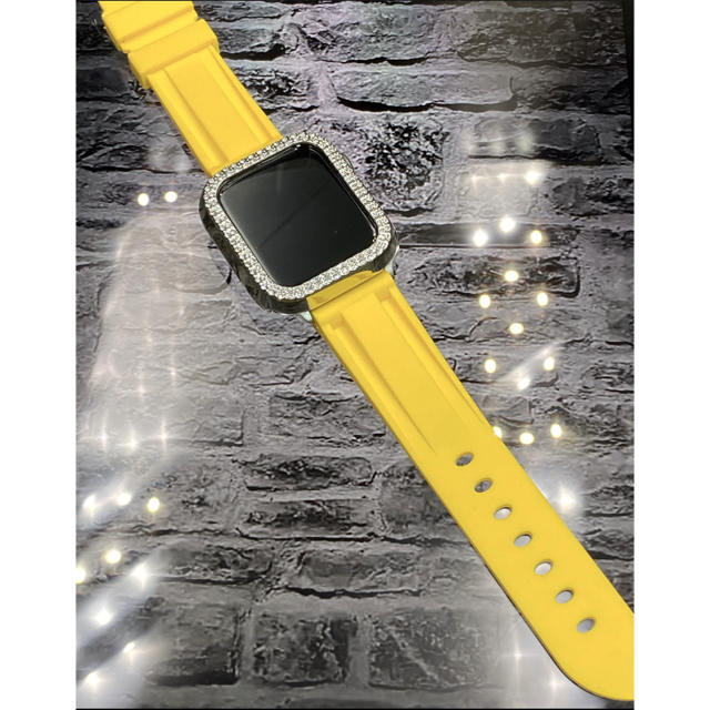 アップルウォッチダイヤカバーベルトセット　ワイド型スーパーソリッドラバー メンズの時計(腕時計(デジタル))の商品写真