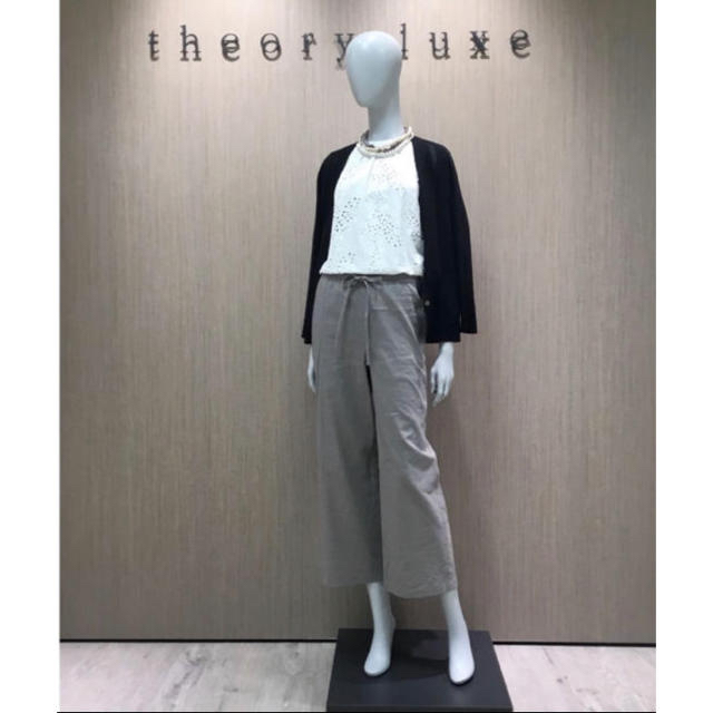 Theory luxe 19ss リネンワイドクロップドパンツ