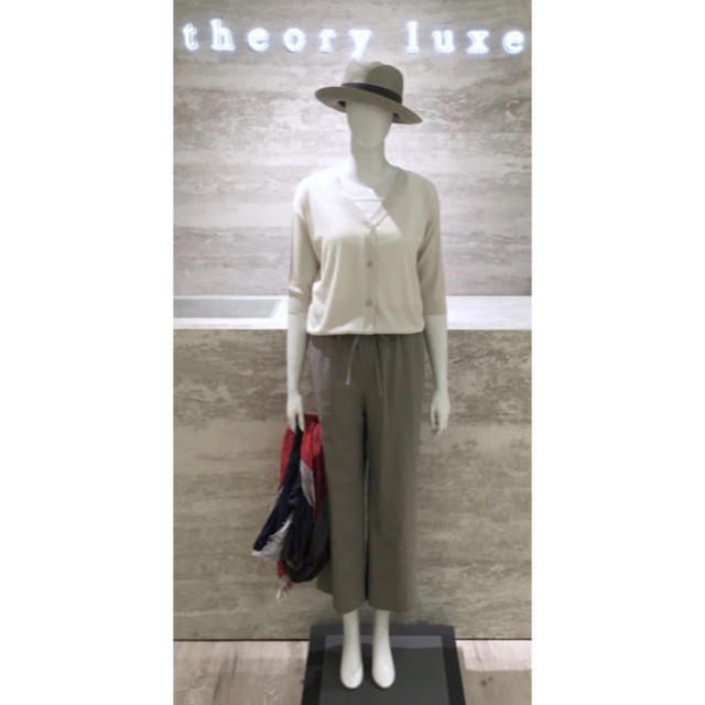 Theory luxe 19ss リネンワイドクロップドパンツ