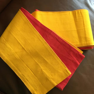 240)赤黄色半幅帯(和装着物浴衣(浴衣帯)