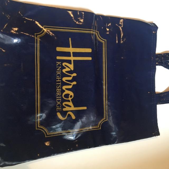 Harrods(ハロッズ)の【もこたろすさま専用】ハロッズ　ビニールバッグ レディースのバッグ(エコバッグ)の商品写真