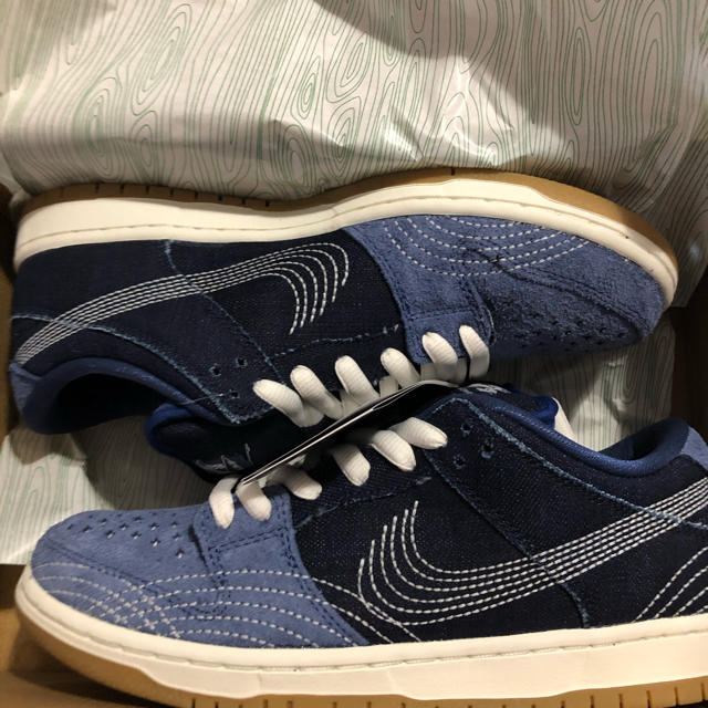 スニーカーNIKE SB DUNK LOW "DENIM GUM" 26.5 国内　納品書