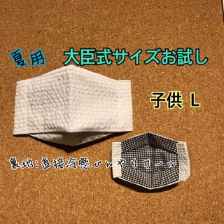 夏用✩.*˚大臣式インナーマスク☆直接冷感 子供 Ｌ(外出用品)