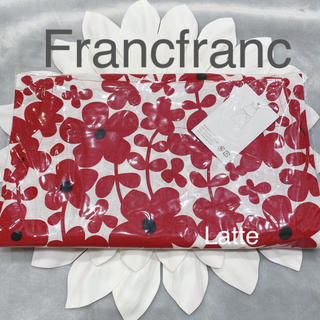フランフラン(Francfranc)のフランフラン エプロン セルマ レッド 赤 新品 花柄(その他)