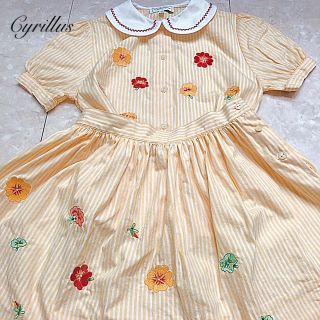 シリリュス(CYRILLUS)のレア【未着用】シリリュスブラウス＆スカートセット１１０サイズ・美品(その他)