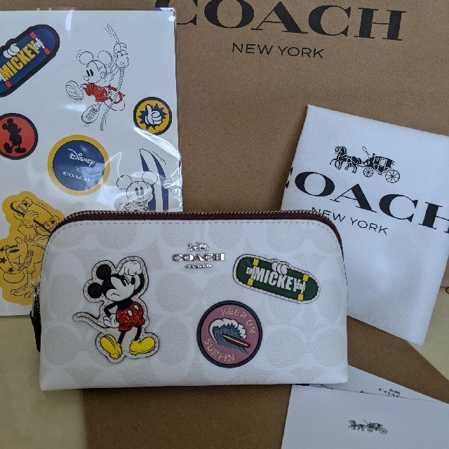 COACH - お盆限定価格！　COACH コーチ　ミッキースポーツ　コスメポーチ　日本限定発売