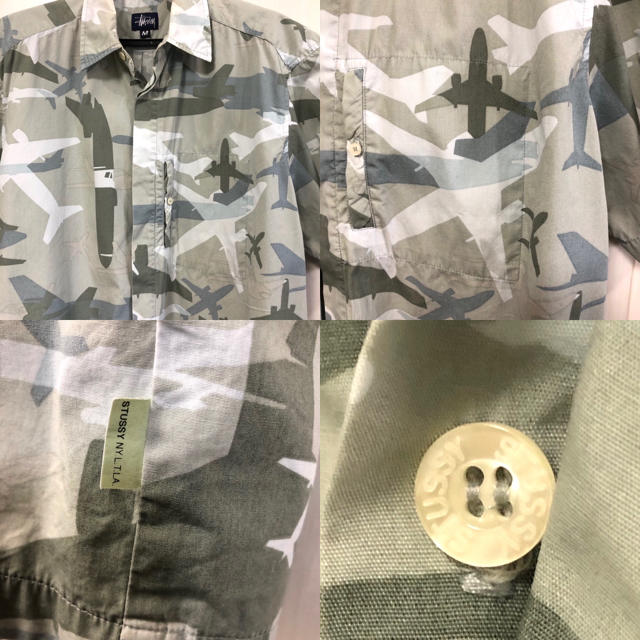 STUSSY(ステューシー)の希少 OLD STUSSYの総プリント布帛シャツ USA製 メンズのトップス(シャツ)の商品写真