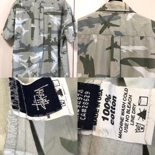 STUSSY(ステューシー)の希少 OLD STUSSYの総プリント布帛シャツ USA製 メンズのトップス(シャツ)の商品写真