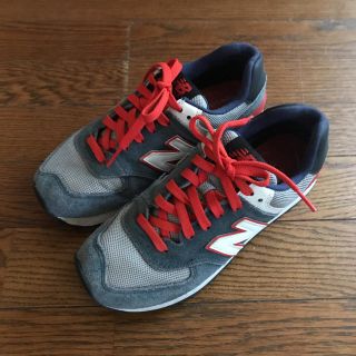 ニューバランス(New Balance)のニューバランス574グレー✖️レッド　ほぼ未使用！(スニーカー)