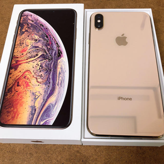 超美品iPhone Xs Max Gold 64 GB SIMフリー 値下げ事業 スマホ/家電