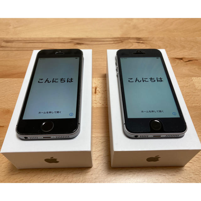 スマートフォン/携帯電話★美品★ iPhone SE ２台セット 16・128 GB SIMフリー