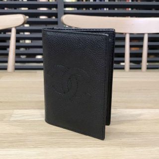 シャネル(CHANEL)のtsukune様の 良品 シャネル ココマーク キャビアスキン カードケース 黒(名刺入れ/定期入れ)