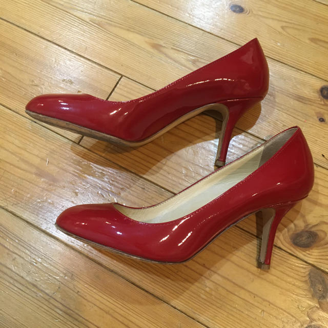 最終価格！corso Rome 9 パンプス　red  22.5cmくらい レディースの靴/シューズ(ハイヒール/パンプス)の商品写真