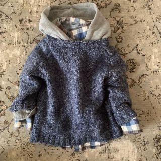 ベビーギャップ(babyGAP)のbaby GAP   ベビーギャップ　重ね着風ニット　80cm (Ｔシャツ)