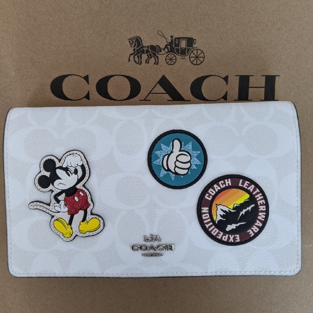 ショルダーバッグ 最終お値下げ Coach コーチ ディズニーミッキー ２ｗａｙ お財布バッグ