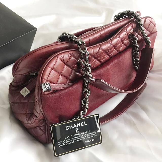 CHANEL(シャネル)のM様専用　シャネル CHANEL パイソンバッグ　ハラコバッグ　2点セット レディースのバッグ(ハンドバッグ)の商品写真