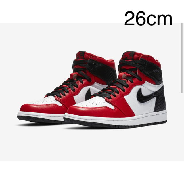 NIKE(ナイキ)のjordan1 SATIN SNAKE RED ジョーダン1 スネークスキン レディースの靴/シューズ(スニーカー)の商品写真