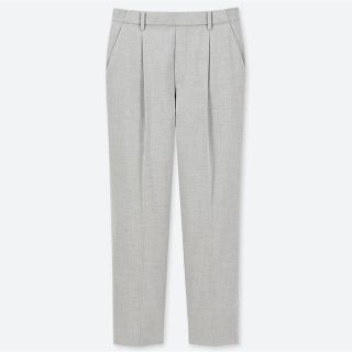 ユニクロ(UNIQLO)の【新品】UNIQLO  EZYタックアンクルパンツ グレーxs(クロップドパンツ)