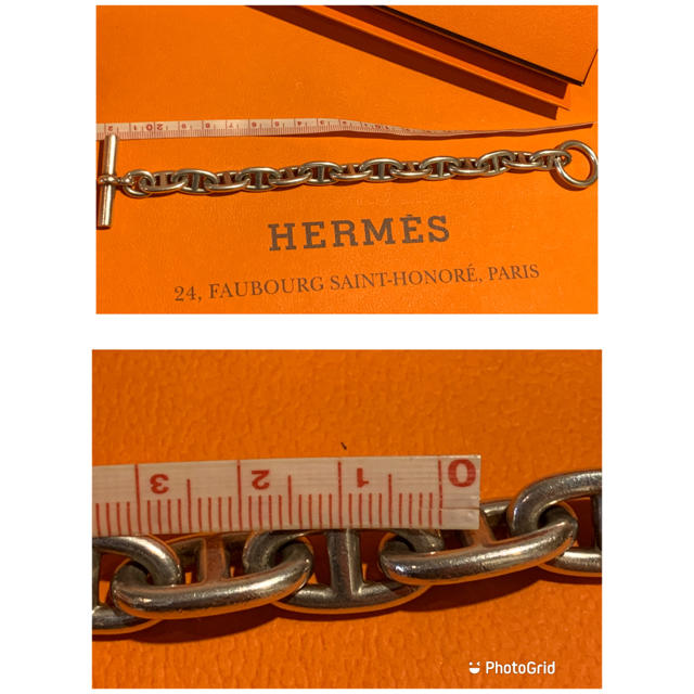 Hermes(エルメス)のエルメス　シェーヌダンクル　GM シルバー925 コマ数14 メンズのアクセサリー(ブレスレット)の商品写真