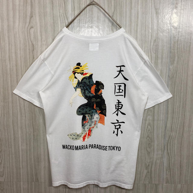 WACKO MARIA(ワコマリア)のWACKO MARIA ワコマリア 天国東京 美人図 手踊り 浮世絵 XL 白 メンズのトップス(Tシャツ/カットソー(半袖/袖なし))の商品写真