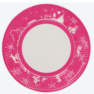 ディズニー(Disney)の東京ディズニーリゾート パークフード デザイン ピンク メラニン プレート(食器)
