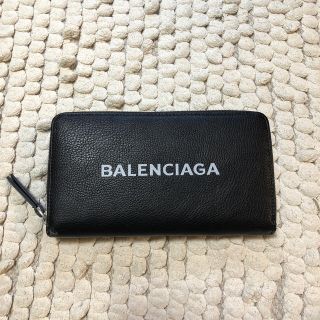 バレンシアガ(Balenciaga)のバレンシアガ　ラウンドファスナー　長財布　黒　ブラック(長財布)