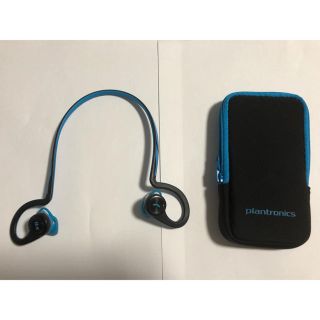 plantronics ワイヤレスヘッドホンポーチ付　中古品(ヘッドフォン/イヤフォン)