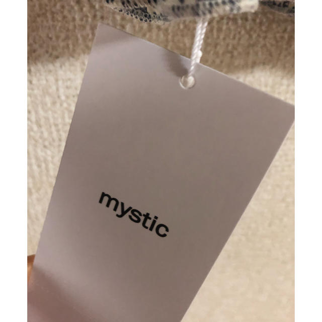 mystic(ミスティック)のミスティック　花柄パブブラウス　ブルー レディースのトップス(シャツ/ブラウス(半袖/袖なし))の商品写真