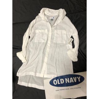 オールドネイビー(Old Navy)の新品未使用●OLDNAVY 綿　シャツ　XXS　 (シャツ/ブラウス(長袖/七分))