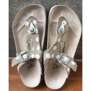 ビルケンシュトック(BIRKENSTOCK)の美品ビルケンシュトック パピリオ  ギゼ  リネンドット サンダル(サンダル)