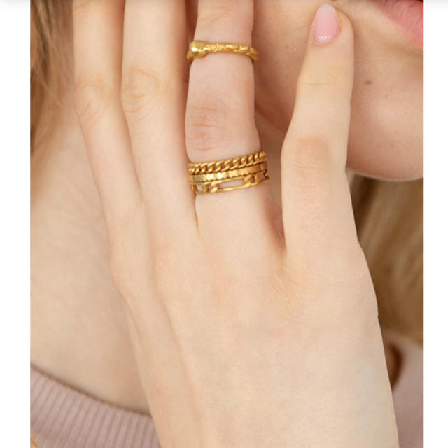 ALEXIA STAM(アリシアスタン)のアリシアスタン　指輪　Chain Gold Ring Set レディースのアクセサリー(リング(指輪))の商品写真