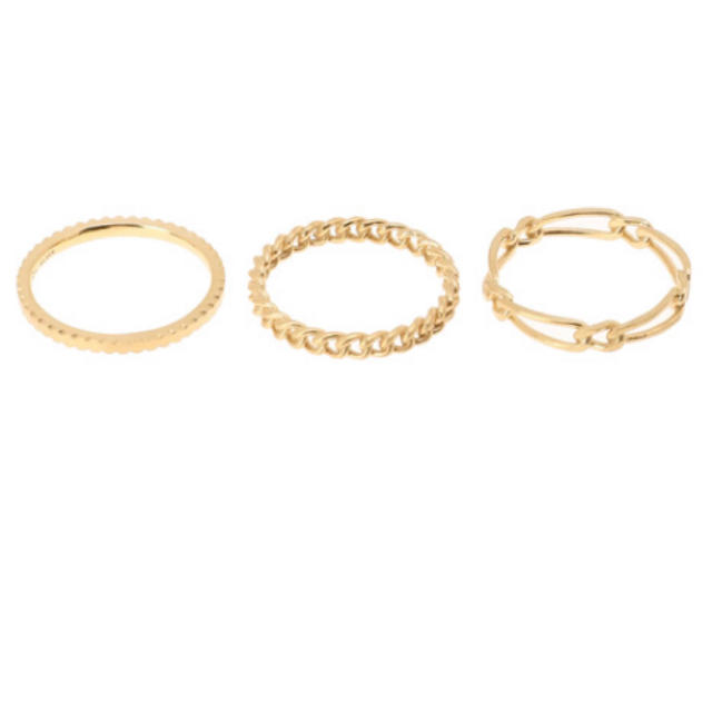 ALEXIA STAM(アリシアスタン)のアリシアスタン　指輪　Chain Gold Ring Set レディースのアクセサリー(リング(指輪))の商品写真