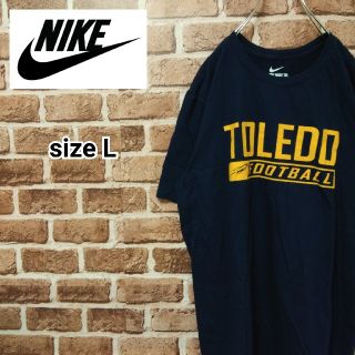 ナイキ(NIKE)の《ナイキ》ネイビー　ワンポイントロゴTシャツ　Lサイズ(Tシャツ/カットソー(半袖/袖なし))