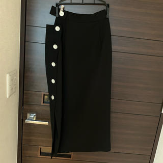 ルシェルブルー(LE CIEL BLEU)のルシェルブルー　ボタンつき　タイトスカート　美品(ひざ丈スカート)