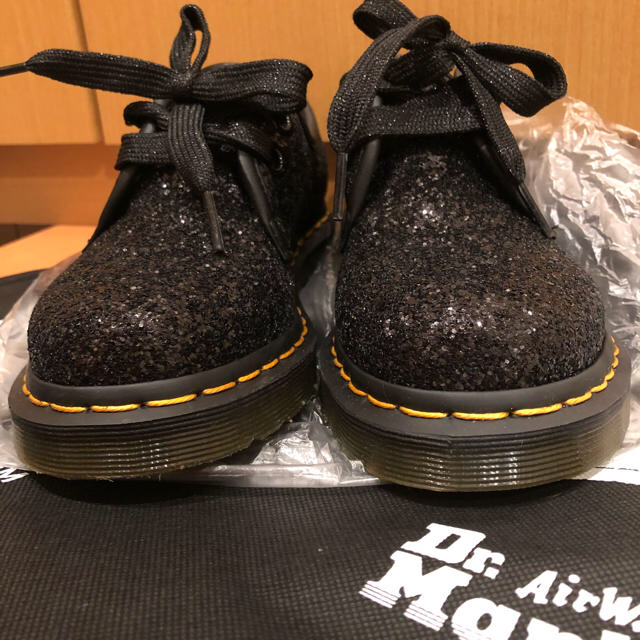 ローファー/革靴ドクターマーチン 黒 グリッター ラメ UK3