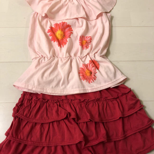 ニッセン(ニッセン)のお花柄セットアップ キッズ/ベビー/マタニティのキッズ服女の子用(90cm~)(ワンピース)の商品写真