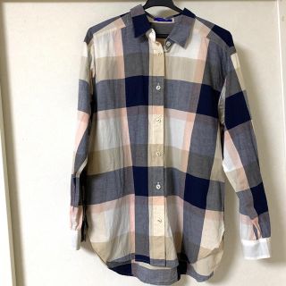 バーバリーブルーレーベル(BURBERRY BLUE LABEL)の正規品❤️ブルーレーベルクレストブリッジ  チェック　シャツ　オーバーサイズ(シャツ/ブラウス(長袖/七分))