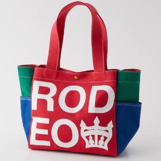 ロデオクラウンズワイドボウル(RODEO CROWNS WIDE BOWL)の新品 柄レッド※早い者勝ちノーコメント即決しましょう❗️コメントはやめましょう❌(トートバッグ)