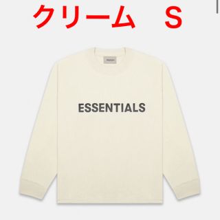 フィアオブゴッド(FEAR OF GOD)の2020ss ESSENTIALS LS Tee クリーム　ロンT 新品　S(Tシャツ/カットソー(七分/長袖))