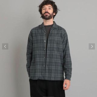 スティーブンアラン(steven alan)の 最終値下　SHAGGY CHECK OPEN COLLAR SHIRT(シャツ)